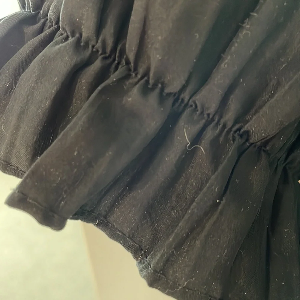 NWT Zara black shirred shirt size XL - Picture 4 of 7